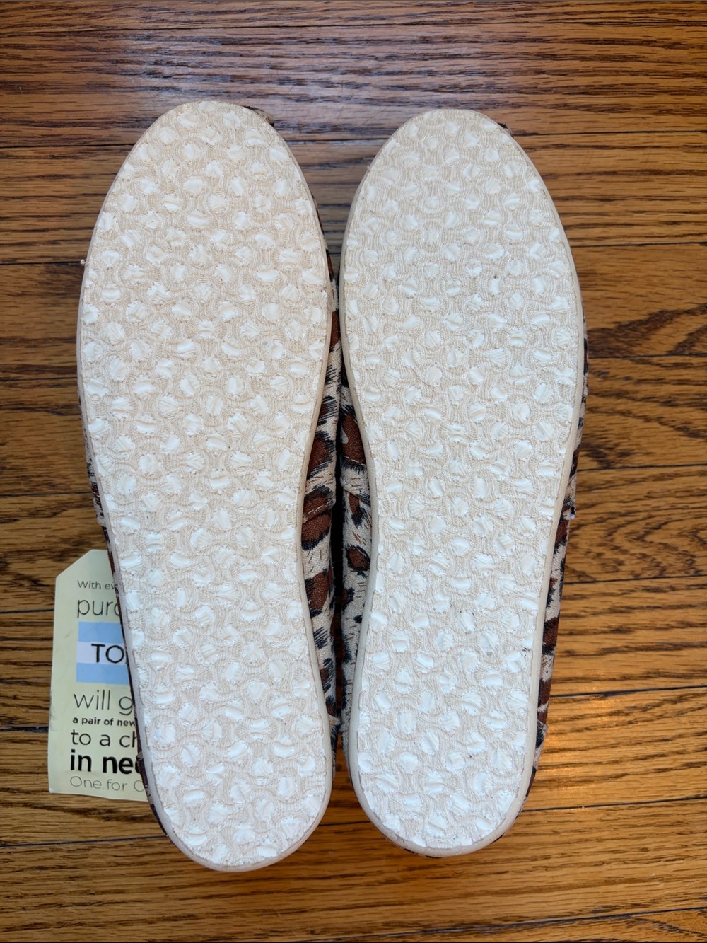 NWT Toms Size 37 Leopard Print Slip-On Flats - Brown & Black - Picture 5 of 6